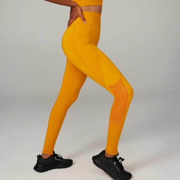 Savage X Fenty By Rihanna High-Waisted Mustard Leggings Size S - Picture 2 of 10